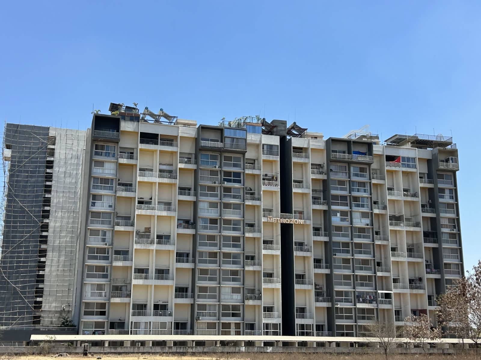 The Metrozone residential tower complex, full facade